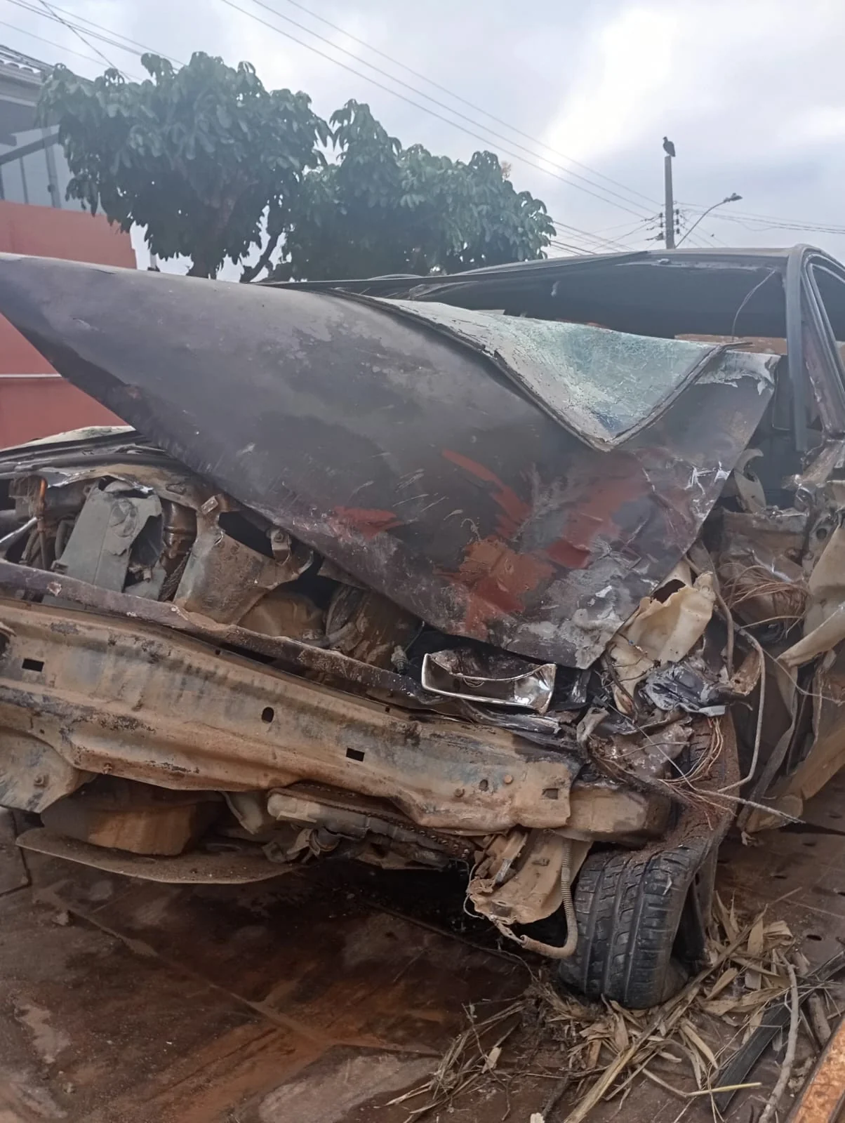 Acidente entre carro e carreta: mulher morre e outra pessoa fica gravemente ferida em Carlos Chagas
