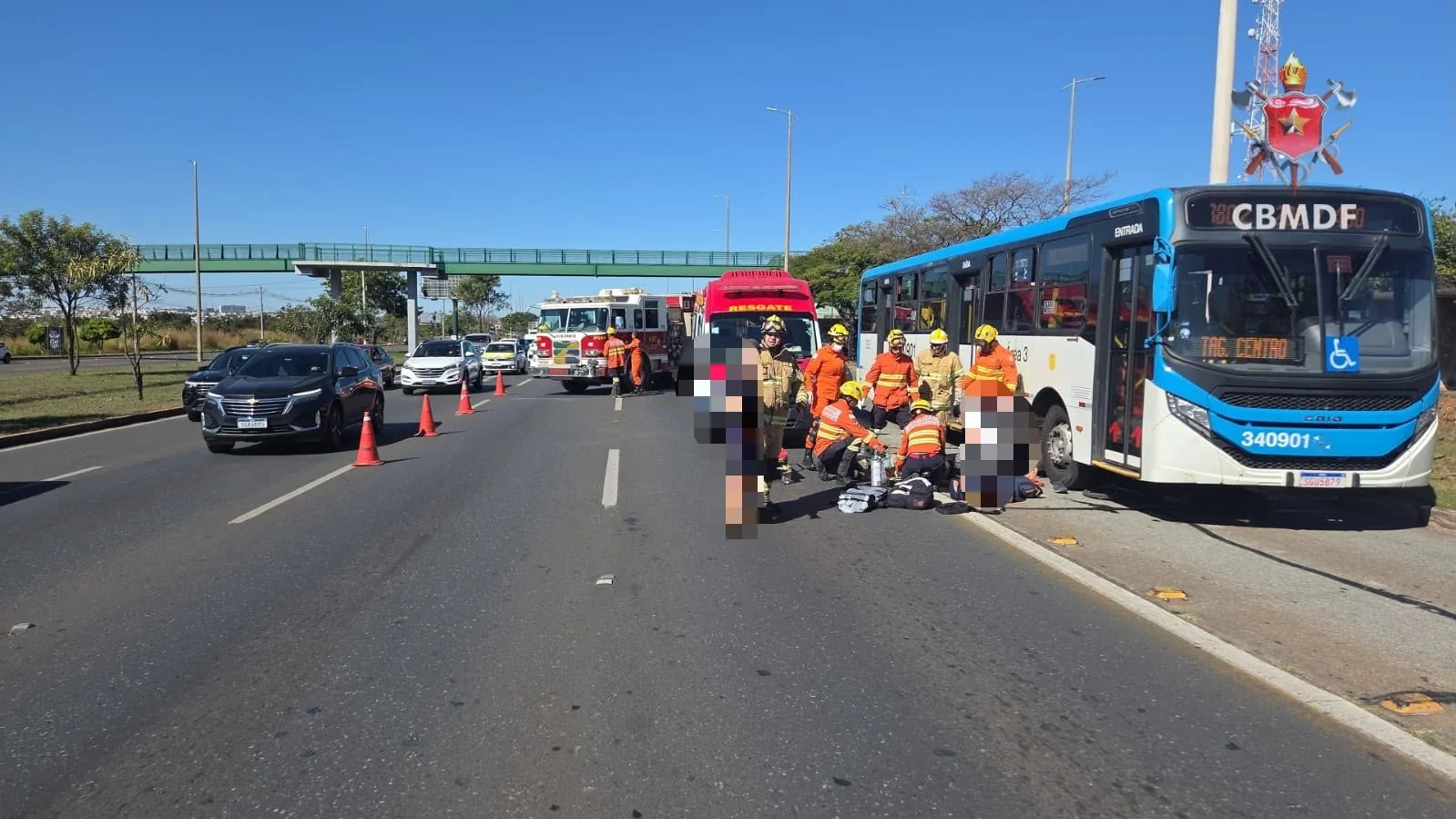Ciclista morre atropelado por ônibus na EPTG, no Distrito Federal