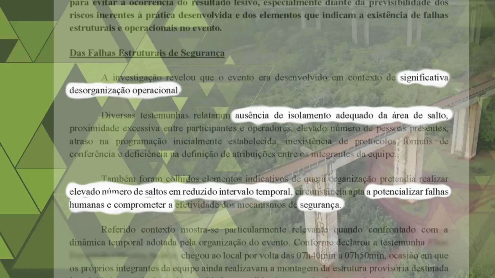 Falhas em protocolos causaram morte de jovem em salto sem corda, diz polícia