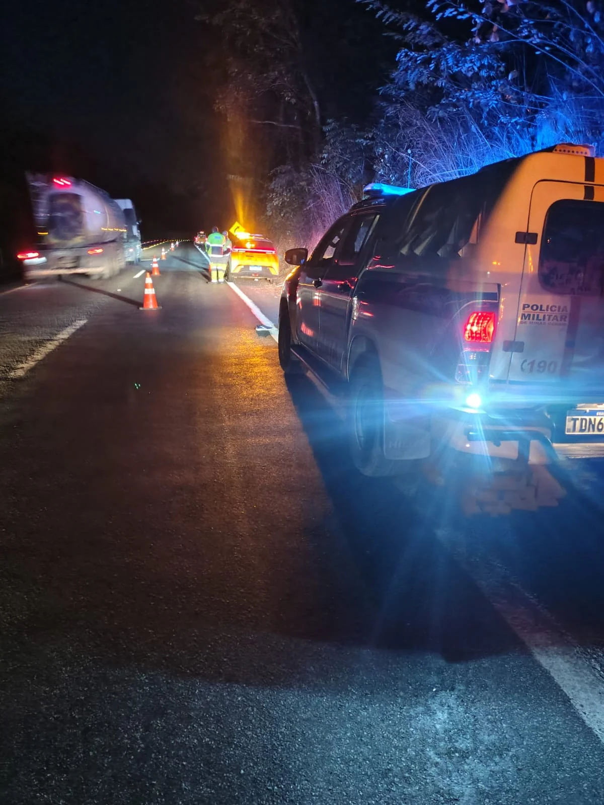 Homem morre atropelado na MG-050 em Carmo do Cajuru após motorista ver 'vulto' na pista