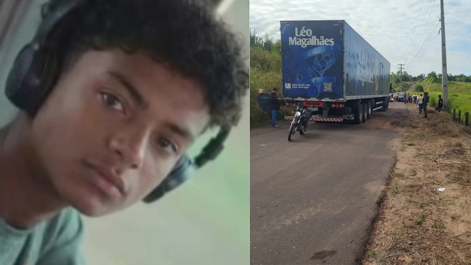 Jovem morre em acidente com carreta que levava equipamentos de Léo Magalhães no MA