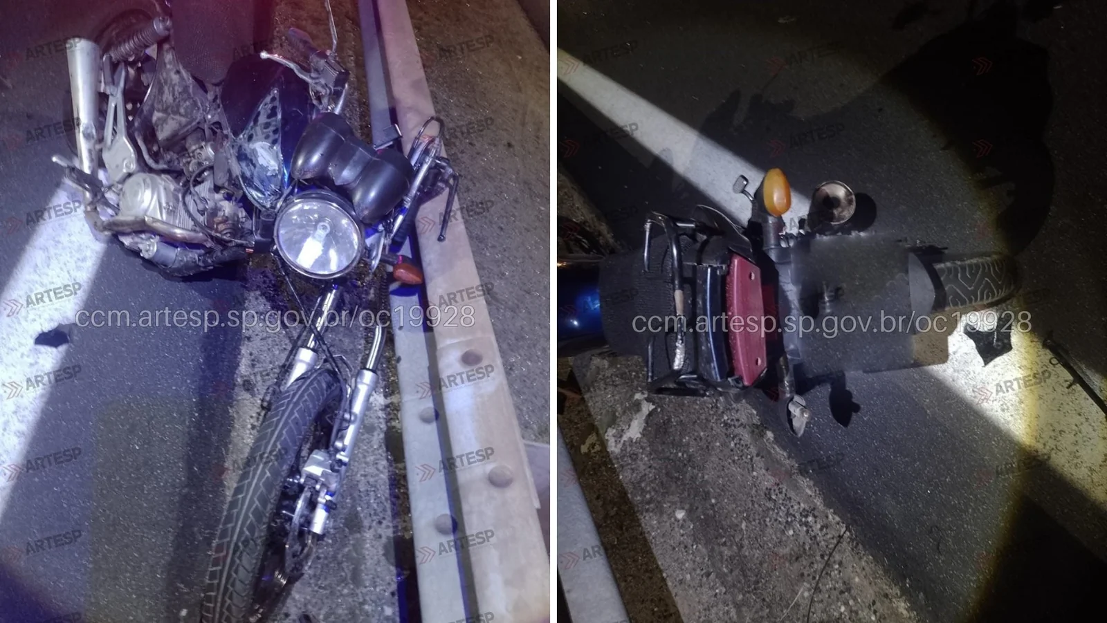 Motociclista morre após bater em carro e ser atropelado por veículo na Tamoios
