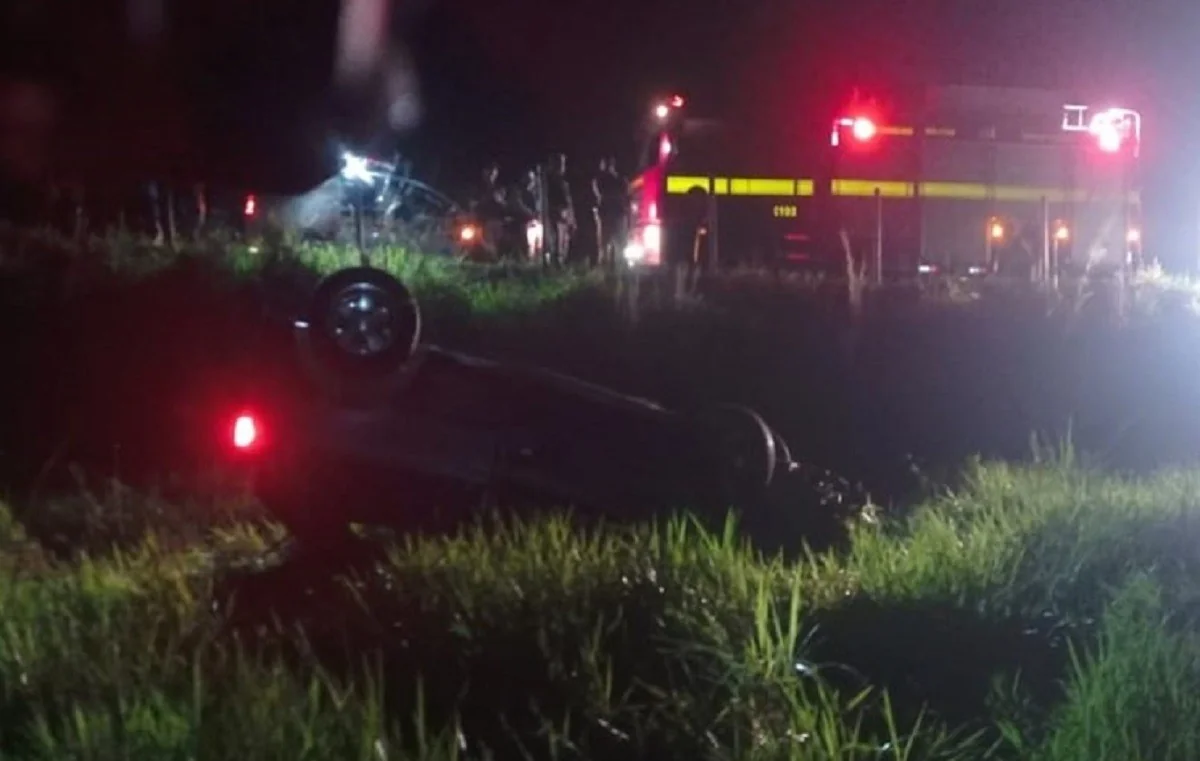Capotamento na AMG-2902: motorista morre e passageiro fica ferido em Miradouro