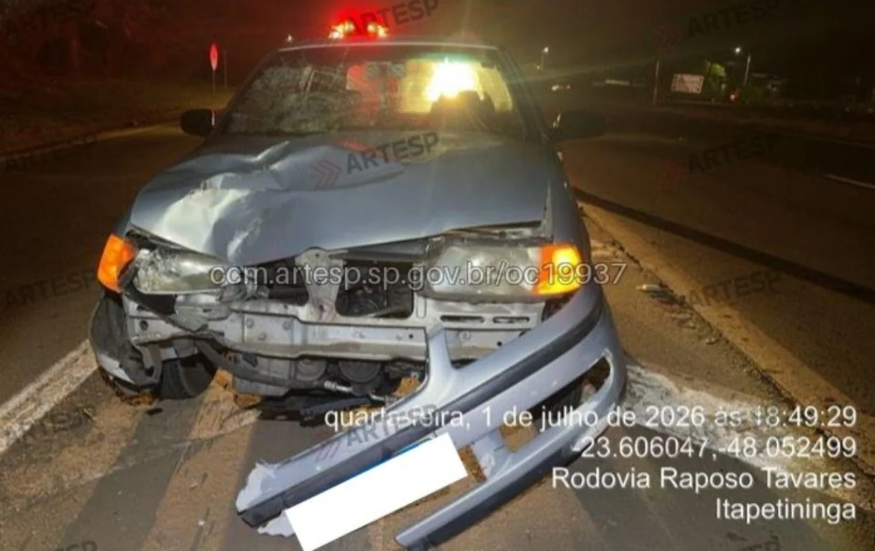 Pedestre morre atropelado por carro na Raposo Tavares em Itapetininga